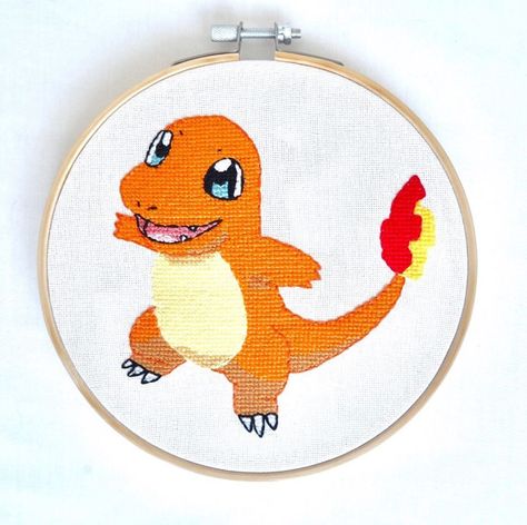 Jess on Instagram: “17. Charmander - Pokemon embroidery piece • on etsy now • 🔥” Pokemon Embroidery, Pokemon, Kids Rugs, Embroidery, On Instagram, Instagram, Pokémon