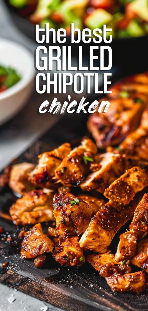 Copycat Grilled Chipotle Chicken [30 Minutes] – Chasety Chipotle Copycat Recipes Chicken, Chicken On The Grill Recipes, Chipotle Chicken Copycat, Chipotle Chicken Tacos Recipe, Grilled Chipotle Chicken, Chipotle Grilled Chicken, Chipotle Chicken Recipe, Chipotle Chicken Marinade, Chipotle Chicken Bowl