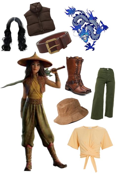 Raya Inspired Outfits, Raya Costume Diy, Raya And The Last Dragon Costume, Outfit Core, Dragon Outfit, Raya Outfit, Disneyland 2023, Mom Halloween Costumes, Disney Eras