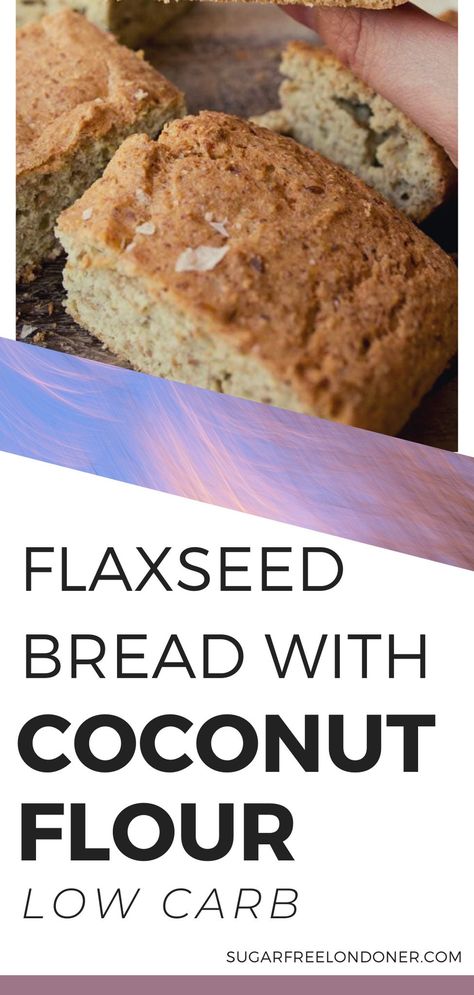 Flax Bread Recipe, Flaxseed Flour Recipes, Keto Flaxseed Recipes, Flaxseed Bread Recipe, Coconut Flour And Flax Seed Recipes, Coconut Flour Keto Bread, Keto Flaxseed Bread, Keto Flaxseed Bread Recipes, Low Carb Coconut Flour Bread