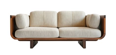 Couch Front View, Japandi Couch, Sofa Front View, Sofa Japandi, Sofa With Wooden Frame, Sofa Png, Sofa Scandinavian Style, Contemporary Scandinavian, Furniture Contemporary