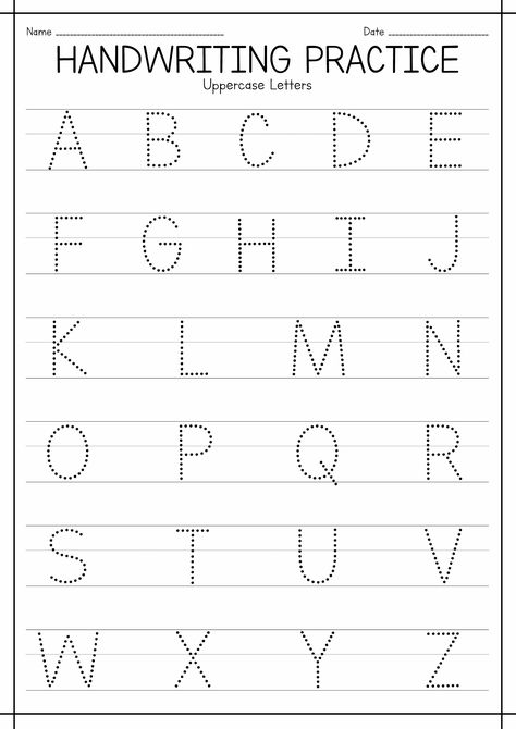 Preschool Traceable Worksheets Free, Preschool Letter Writing Practice Sheets, Hand Writing Worksheets Grade 1, Trace And Write Alphabet Worksheets, Letter Sheets For Preschool, Printing Practice Grade 1, Trace Letters Worksheet, Hand Writing For Kids, Kindergarten Tracing Printables