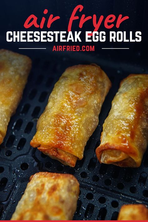 Egg Rolls Recipe Air Fryer, Air Fryer Philly Cheesesteak, Deep Fried Egg Rolls, Philly Cheesesteak Egg Rolls, Egg Rolls Recipe, Recipe Air Fryer, Air Fryer Steak, Asian Dinners, Air Fryer Oven Recipes