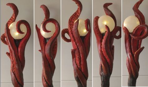 because you just never know when you might want to be sea goddess! this great kraken staff tutorial from chrix design. Wizard Staff, Sea Goddess, Costume Tutorial, Cosplay Tutorial, Cosplay Diy, Cosplay Tips, Theme Halloween, The Staff, Halloween Props