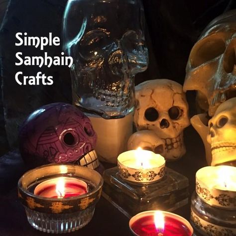 Simple Samhain Crafts For All Ages | Lilith Dorsey Samhain Activities For Kids, Samhain Crafts For Kids, Samhain Crafts Diy, Fall Witchcraft, Samhain Activities, Samhain Crafts, Pagan Samhain, Crafts For All Ages, Samhain Altar