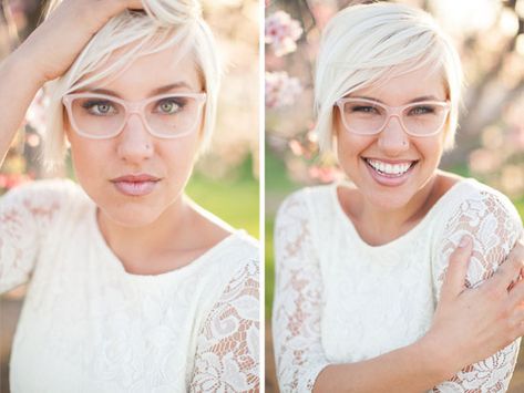 Rowley Eyewear + Tasteful Tatters Bridal Eyewear Giveaway - The Wedding Chicks Bride With Glasses, Wedding Eyes, Dip Dye Hair, Wedding Glasses, Wearing Glasses, Wedding Chicks, Popular Wedding, Wedding Beauty, Alternative Wedding