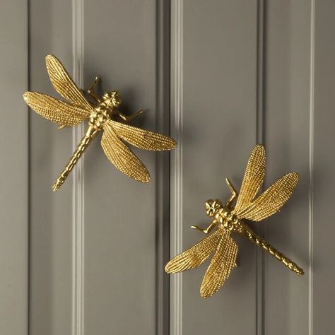 Nordic Gold Dragonfly Single Hole Brass Furniture Handle Luxurious Kitchen Drawer Handles Hardware Dresser Cabinet Pulls - AliExpress Kitchen Drawer Handles, Gold Drawer Pulls, Dragonfly Design, Brass Furniture, Cupboard Wardrobe, Brass Cabinet Knob, Brass Drawer Pulls, Brass Cabinet, Dragonflies Design