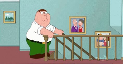 Peter Griffin Versus The Stairs - Fall GIF - Falling FamilyGuy - Discover & Share GIFs Stairs Gif, Falling Gif, Family Guy Funny, Peter Griffin, Irrational Fear, Take The Stairs, Teen Posts, American Dad, Dreamworks Animation