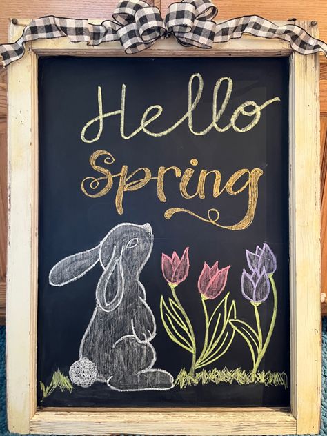 Black Board Ideas Chalkboards, Cute Spring Chalkboard Ideas, Chalkboard Designs Spring, Hello Spring Chalkboard Art, March Calendar Chalkboard Art, Spring Blackboard Ideas, Easter Whiteboard Ideas, Family Chalkboard Ideas, Spring Chalkboard Ideas Easy