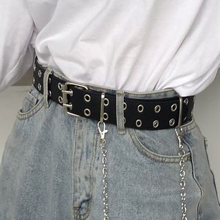 Chain Belts, Rock Punk, Fashion Belts, Faux Leather Belts, Ankle Strap Pumps, Strap Pumps, Chain Belt, Looks Vintage, Leather Chain