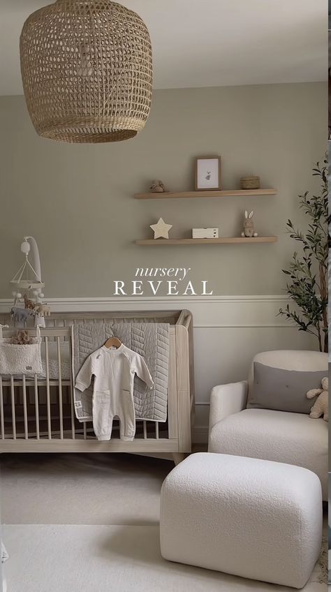 Beige Furniture Baby Room, Beige Nursery Boy, Newborn Baby Room Design, Baby Boy Nursery Room Ideas, Sage Nursery, Baby Boy Nursery Ideas, Room Neutral, Kids Rooms Inspo, Rabbit Nursery