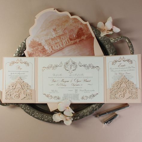 Luxury Invitation Design, Puglia Wedding, Pink Luxury, Luxury Invitation, 카드 디자인, Luxury Wedding Invitations, Card Invitation, Rose Gold Foil, Italy Wedding