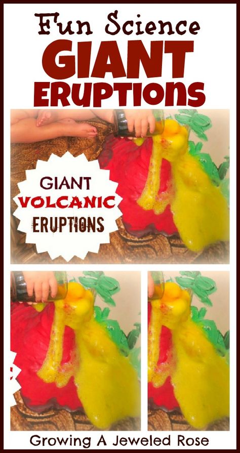 Giant Volcanic Eruptions in the Bath ~ Growing A Jeweled Rose Preschool Volcano Experiment, Classroom Volcano Experiment, Underwater Volcano Experiment, Lemon Volcano Experiment, Giant Volcano, Exploding Volcano Experiment, Volcano Project, Science For Toddlers, Volcanic Eruption