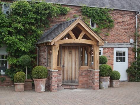 Enclosed Oak Porch – Cheshire Oak Porch, Solid Oak Doors, House Porch, Traditional Windows, Farmhouse Porch, Entrance Porch, House With Porch, Oak Doors, Post And Beam