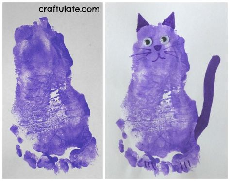 Purple Crafts and Activities Cat Crafts Preschool, Learning Colours, Craft Ideas For Preschoolers, Preschool Craft Ideas, Purple Crafts, Infant Art, Brown Bear Brown Bear, Infant Room, Ideas For Preschoolers