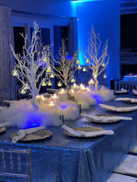 Quinceanera Winter Wonderland, Winter Wonderland Ball, Wonderland Wedding Decorations, Sweet 16 Winter Wonderland, Sweet 16 Winter, Winter Wonderland Wedding Theme, Winter Wonderland Christmas Party, Winter Wonderland Party Theme, Wonderland Sweet 16