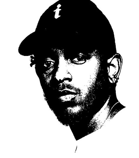 Kendrick Lamar Threshold Design Graphic, Kendrick Lamar Face, Kendrick Lamar Black And White, Kendrick Lamar Drawing, Kendrick Lamar Tattoo, Stencil Shirt, Kendrick Lamar Art, Chicano Style Tattoo, Stippling Art