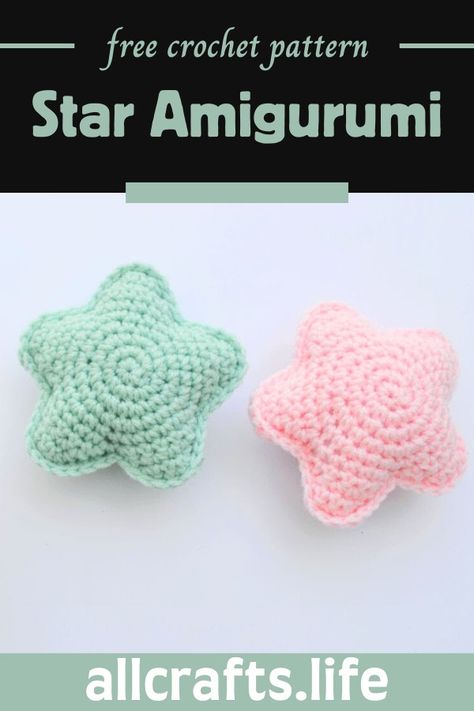 Crochet Easy Star Amigurumi Crochet Star Amigurumi Free Pattern, Crochet Puffy Star, Crochet Star Charm, Crochet Star Pattern Diagram, Crochet Stuffed Star, Crochet Star Keychain Free Pattern, Crochet Star Pillow Free Pattern, Star Crochet Pattern Free, Crochet Star Plush