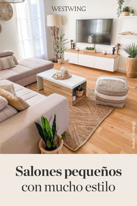 Los salones pequeños son perfectos para crear ambientes acogedores teniendo en cuenta algunos pequeños detalles de decoración. Por eso en Westwing, que somos expertos en espacios pequeños, te hemos traído las mejores ideas y consejos de interiorismo para que puedas decorar el salón sin importar los metros. Descubre las 5 claves de decoración para salones pequeños, y déjate inspirar por nuestras ideas de decoración y las tendencias 2023 en diseño de interiores para salones modernos. Apartment Living Room Design, Kitchen Design Modern White, Home Design Living Room, Decor Home Living Room, Living Room Inspo, House Interior Decor, Apartment Living Room, Minimalist Living Room, Cozy Living Rooms