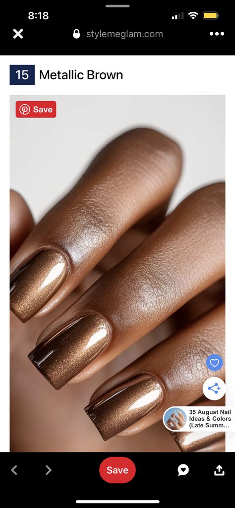 Chocolate Chrome Nails Almond, Chocolate Chrome Nails, Oval Ombre, Short Chrome Nails, Chrome Nails Almond, Chocolate Chrome, Ombre Chrome, Ombre Chrome Nails, Nails Almond