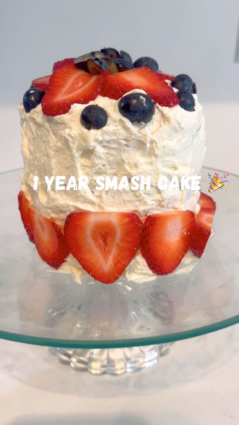 Instagram 1 Year Smash Cake, Big Cake, Non Dairy Milk, Send Pics, Non-dairy Milk, Solids For Baby, Big Cakes, Homemade Whipped Cream, Electric Mixer