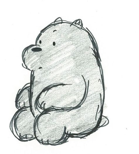 We Bare Bears We Bare Bears Sketch, We Bare Bears Drawing, We Bare Bears Grizz, Bear Sketch, Hello People, Journal Templates, Ice Bears, Cute Sketches, We Bear