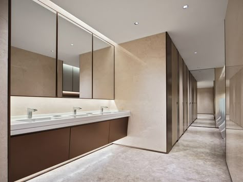 Restroom Restaurant Design, Office Toilet Design, Public Toilet Design, Restrooms Restaurant, Washroom Vanity, Commercial Restroom, Lavatory Design, Luxury Vanity, Commercial Toilet