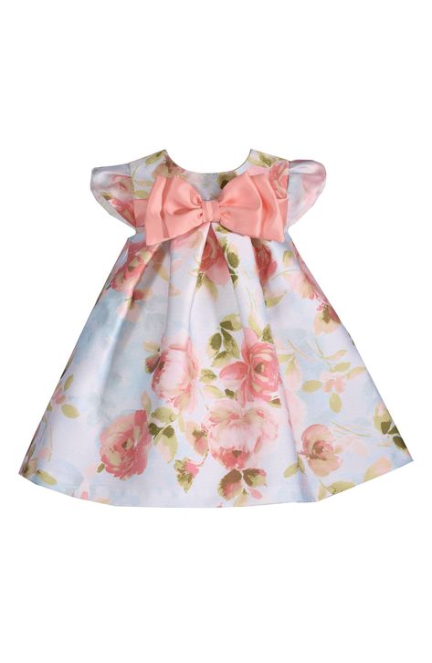 Bonnie Jean Bow Front Trapeze Dress available at #nordstromrack Pink Bow Dress, Toddler Girl Shorts, Baby Girl Shorts, Petal Sleeve, Bonnie Jean, Trapeze Dress, Toddler Girl Dresses, Lovely Dresses