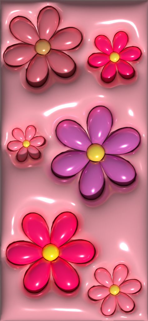 3d Flower Wallpaper, 3d Wallpaper Cute, Cute Home Screen Wallpaper, Jelly Wallpaper, 3d Wallpaper Iphone, Pink 3d, Retro Wallpaper Iphone, Bubbles Wallpaper, Phone Wallpaper Pink