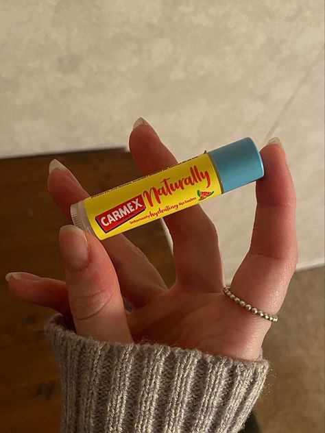 intensely hydrating watermelon lip balm by carmex 🤍 Carmex Lip Balm Aesthetic, Carmex Chapstick, Jehovah Witness Humor, Lip Essentials, Proper Skin Care Routine, Carmex Lip Balm, Watermelon Lip Balm, Lips Essentials, Cute Lipstick