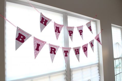 Birthday Pennant Banner - DIY Raised Panel Wainscoting, Diy Pennant, Panel Wainscoting, Diy Pennant Banner, Birthday Pennant, Birthday Pennant Banner, Banner Tutorial, Banner Diy, Anniversary Shoot