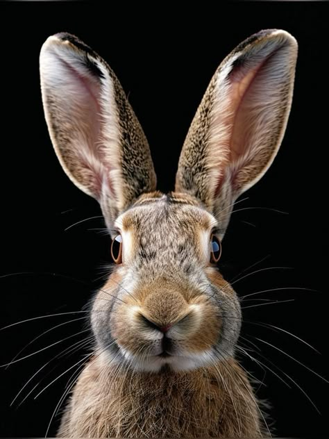 Rabbit Head Reference, African Animals Photography, Hare Pictures, Rabbit Portrait, Animal Close Up, Regard Animal, Hare Photography, Rabbit Face, Rabbit Pictures