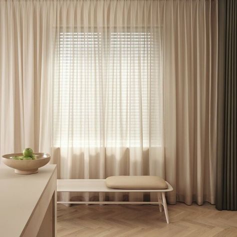 By combining contemporary Wave curtains with the unique Silent Gliss Swiss Pleat you can have layered luxury without the need for as much heading space. The Wave curtain creates the striking design statement for the front curtain but behind it sits the slimmer, understated Swiss Pleat aligned with a more traditional curtain design. Discover our Bespoke Curtains brochure on our website.   #curtains #homedecor #interiorshading #bespokecurtains #silentgliss Bespoke Curtains, Curtain Track System, Skylight Shade, Traditional Curtains, Wave Curtains, Curtain Rails, Pleated Blind, Black Inspiration, Window Types