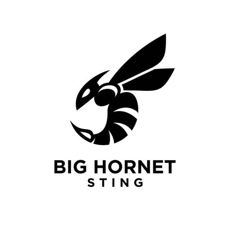 minimal big hornet bee vintage vector premium black logo Bee Logo Ideas, Hornet Sting, Bee Symbol, Hive Logo, Mascot Ideas, Bee Vector, Logo Bee, Bee Vintage, Avatar Ang