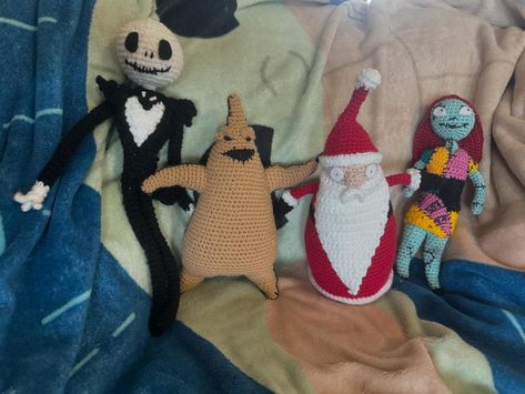 So far I have Jack Skellington, Sally, Oogie Boogie, and Santa Claus. I have zero almost done but I need wire for his ears. Then I’m hoping to make Lock, Shock, and Barrel. The fence just needs me to add one more thing then that’s done. Then it’s building the tombstones and the rest of the layout. 🤩 #halloween #crochet #crochetproject #halloweencrochet #nightmarebeforechristmas #thisishalloween Lock Shock And Barrel, Oogie Boogie, Halloween Crochet, The Fence, Tombstone, Jack Skellington, Nightmare Before Christmas, Santa Claus, Crochet Projects