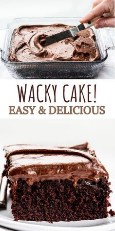 Wacky Cake, I Am Baker, Losing 40 Pounds, Gateaux Cake, Crazy Cakes, Cakes And Pies, Yummy Sweets, How Sweet Eats, Chocolate Cake Recipe