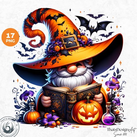 Halloween Gnomes, Halloween Gnome, Acrylic Gems, Kraf Diy, Halloween Clipart, Paint By Number Kits, Craft Set, 5d Diamond Painting, Paint Set