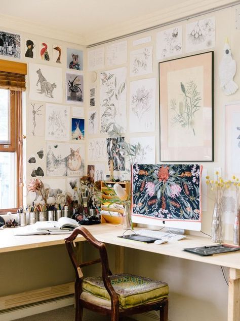 Home Art Studios, Studio Apartment Design, Art Studio Space, Art Studio Room, Art Studio Design, Art Studio At Home, Casa Vintage, Creative Workspace, Workspace Inspiration