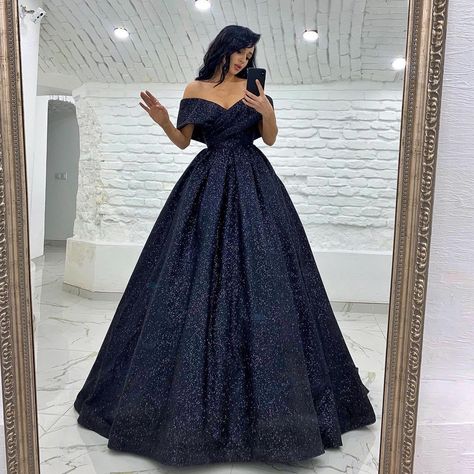 Dark Blue Ballgown, Full Sleeve Prom Dress, Royal Blue Ball Gown, Princess Dress Fairytale, Navy Blue Prom, Engagement Gown, Long Party Gowns, Sara Dress, Navy Prom Dresses