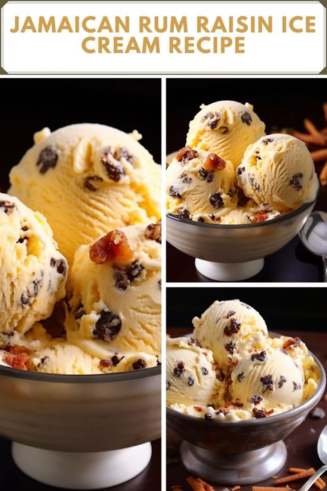 I’ve Cream Recipes, Rum And Raisin Ice Cream, Homemade Ice Cream Recipes Machine, Rum Raisin Ice Cream, Ice Cream Recipes Machine, Raisin Recipes, Gelato Recipe, Easy Ice Cream Recipe, Ice Cream Maker Recipes