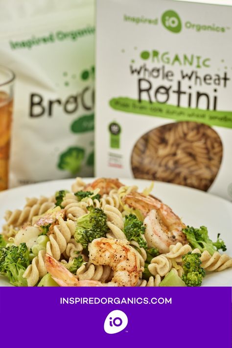 Whole Wheat Pasta Recipes, Rotini Pasta Recipes, Wheat Pasta Recipes, Shrimp Broccoli, Tinned Fish, Shrimp And Broccoli, Low Calorie Dinners, Summer Foods, Wheat Pasta