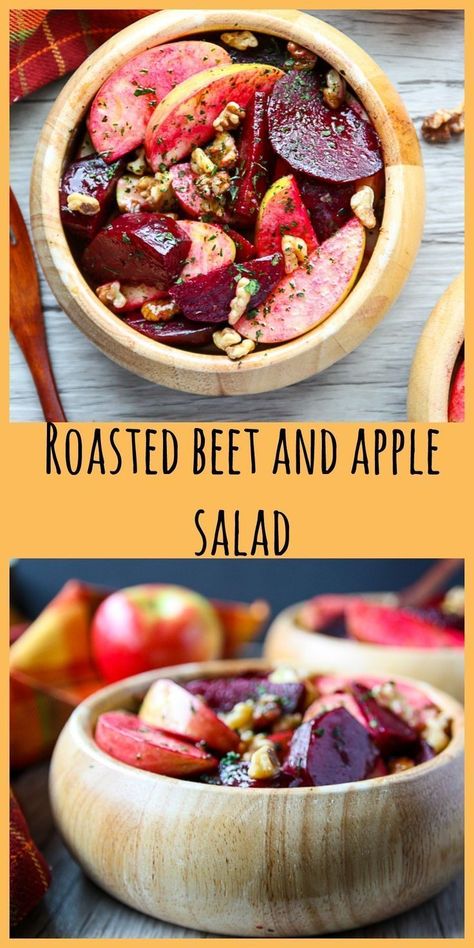 Witch Diet, Earthy Food, Beet And Apple Salad, Roasted Salad, Beet Salad Recipe, Salad With Walnuts, Apple Walnut Salad, Beet Salad Recipes, Roasted Beet Salad