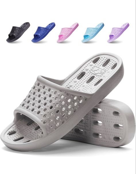 Xomiboe Shower Shoes Quick Drying Non-Slip Comfortable Men Women House Slippers Shower Shoes College, Shoes For College, Gym Showers, Shower Slippers, Shower Shoes, Comfy Slippers, Marketing Photos, Dorm Ideas, Dorm Room Essentials