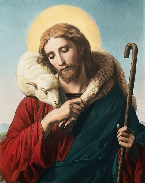 Jesus The Good Shepherd, Roman Catholic Art, Christ The Good Shepherd, Jesus Lamb, Jesus Christ Painting, Jesus Artwork, Pictures Of Christ, Jesus Christ Art, Catholic Images