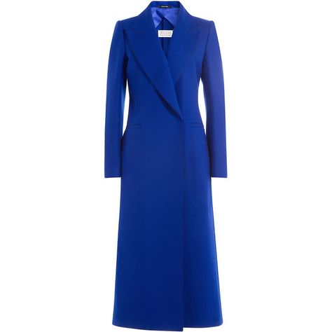 Maison Margiela Virgin Wool Coat (2,965 CAD) ❤ liked on Polyvore featuring outerwear, coats, blue, slim fit coat, royal blue coat, blue coat, maison margiela and slim coat Royal Blue Coat, Looks Kate Middleton, Mode Mantel, Slim Fit Coat, Lapel Coat, Elegant Coats, Coat Women Fashion, Blue Coat, Royal Outfits