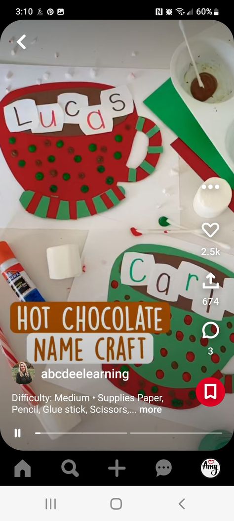 Hot Chocolate Songs For Preschool, Hot Chocolate Name Craft, Preschool Hot Cocoa Craft, Hot Coco Crafts For Toddlers, Preschool Hot Chocolate Craft, Hot Coco Crafts Preschool, Preschool Hot Cocoa Activities, Hot Cocoa Preschool Craft, Hot Cocoa Crafts For Toddlers