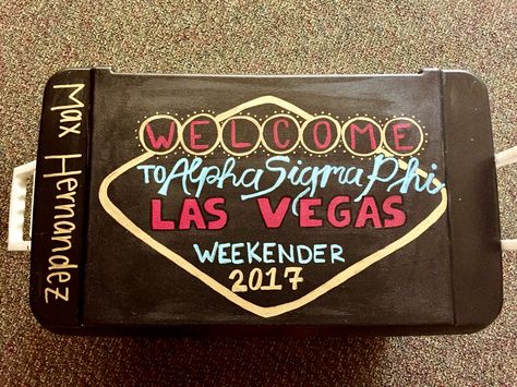 Las Vegas sign cooler top alpha sigma phi Vegas weekender Alpha Sigma Phi Cooler, Las Vegas Frat Cooler, Vegas Cooler Fraternity, Frat Coolers Vegas, Vegas Frat Cooler, Cooler Ideas Fraternity, Formal Coolers, Frat Formal, Alpha Sigma Phi