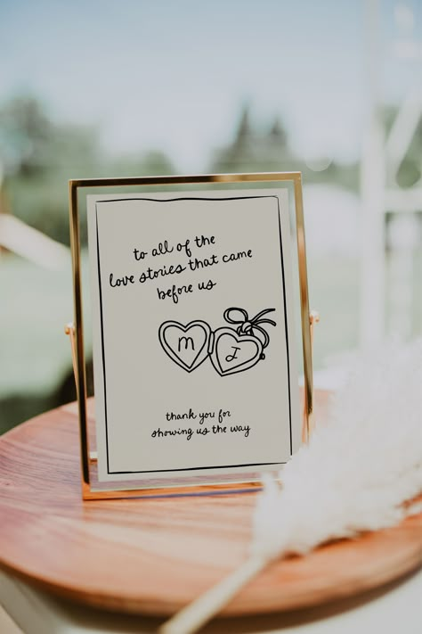 🤍SALES🤍 Buy THREE items and save 15% with code SAVE15 Buy FOUR items and save 35% with code SAVE35 Celebrate the timeless bond of loving families with our "To All The Love Stories That Came Before Us" wedding sign template. This hand-drawn illustration captures the essence of generations of love, making it a perfect addition to your wedding decor. Showcase your family's legacy with this acrylic wedding sign, ideal for honoring loving memories and creating a heartfelt atmosphere at your wedding Love Stories Before Ours Table, Scribble Illustration, Generations Of Love, Love Story Wedding, Illustration Doodle, Family Table, Future Wedding Plans, Love Sign, Table Sign