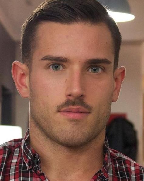 Small Mustache, Moustaches Men, Mustache Men, Unique Faces, Moustaches, Mens Haircuts Short, Men's Muscle, Beard No Mustache, Boy Hairstyles