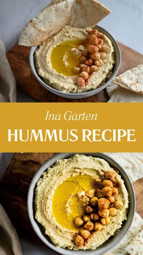 Ina Garten Hummus Recipe Ina Garten Hummus Recipe, Garlic Hummus Recipe Homemade, Tahini Cups, Hummus With Tahini, Cocktail Snacks, Garlic Hummus Recipe, Hummus Recipe Homemade, Garlic Hummus, Weight Watchers Recipes Desserts